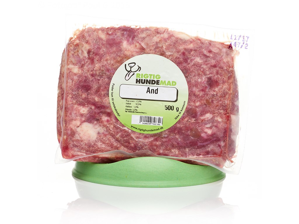Andekød m skrog 500g